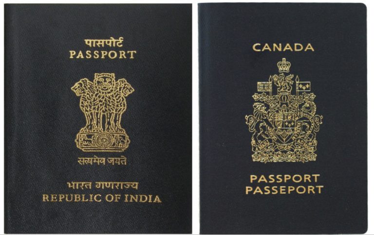 travel to india with canadian passport
